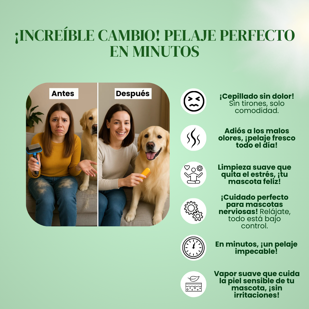 PetGlow™: Deja tu casa limpia y su pelaje brillante.