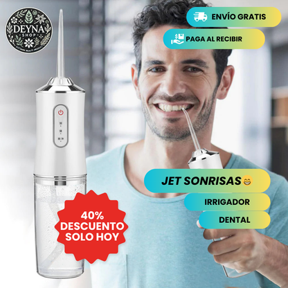 JetSonrisas ™: Borra manchas que apagan tu sonrisa–Irrigador Dental